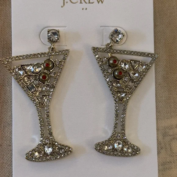 J. Crew Martini Statement Earrings - Picture 7 of 8